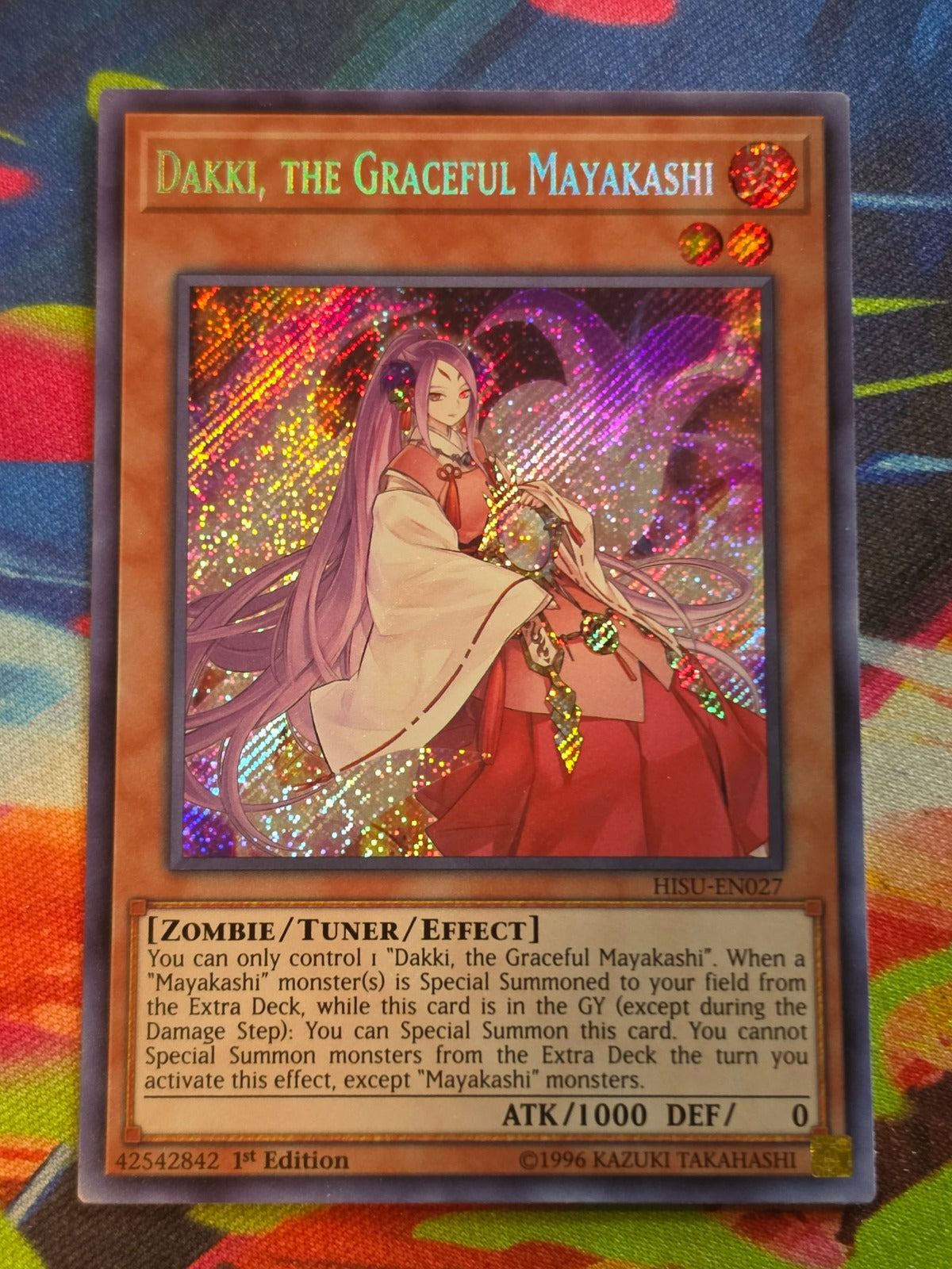 Dakki, the Graceful Mayakashi Secret Rare Hidden Summoners HISU-EN027 LP