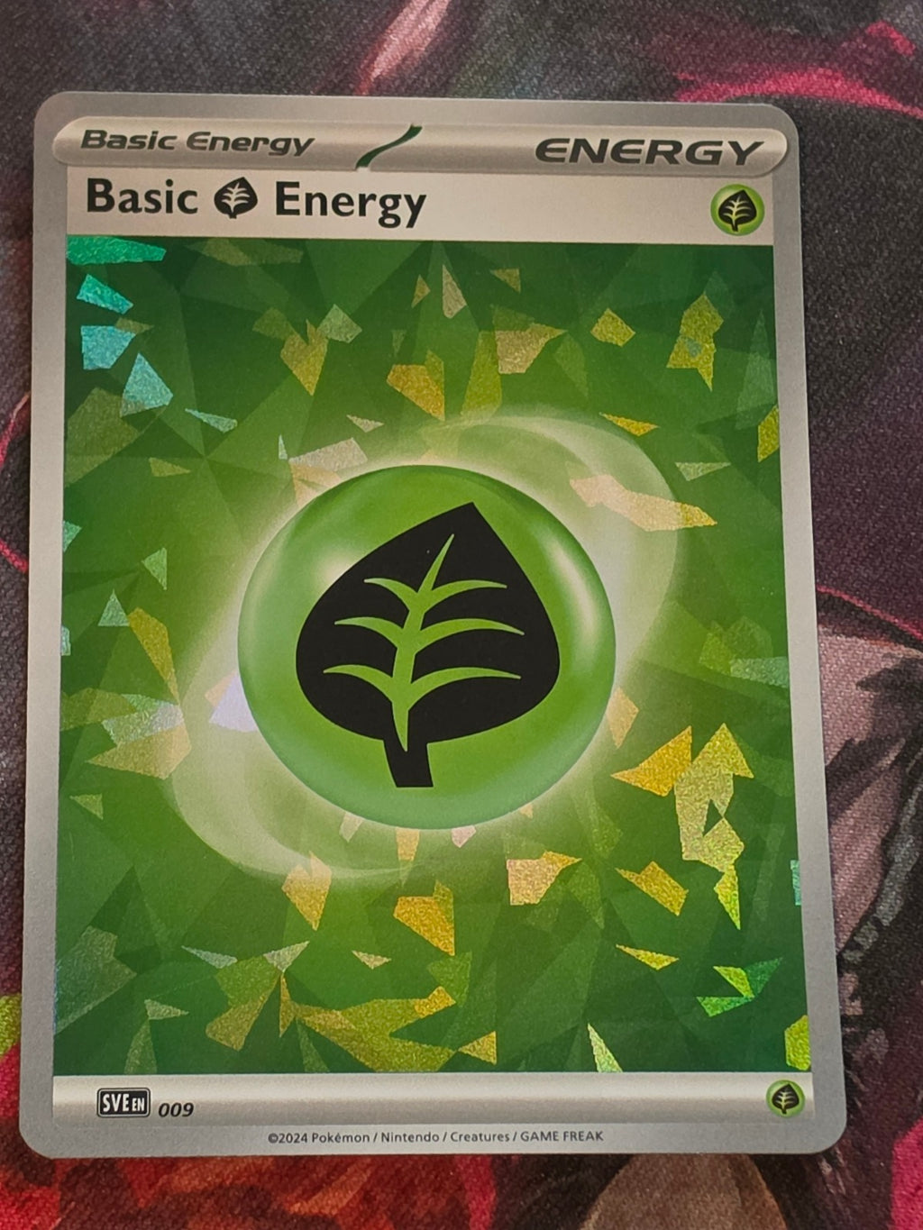 Basic Grass Energy (Cracked Ice Holo) Common SVE: Scarlet & Violet Energies 009 NM Pokemon
