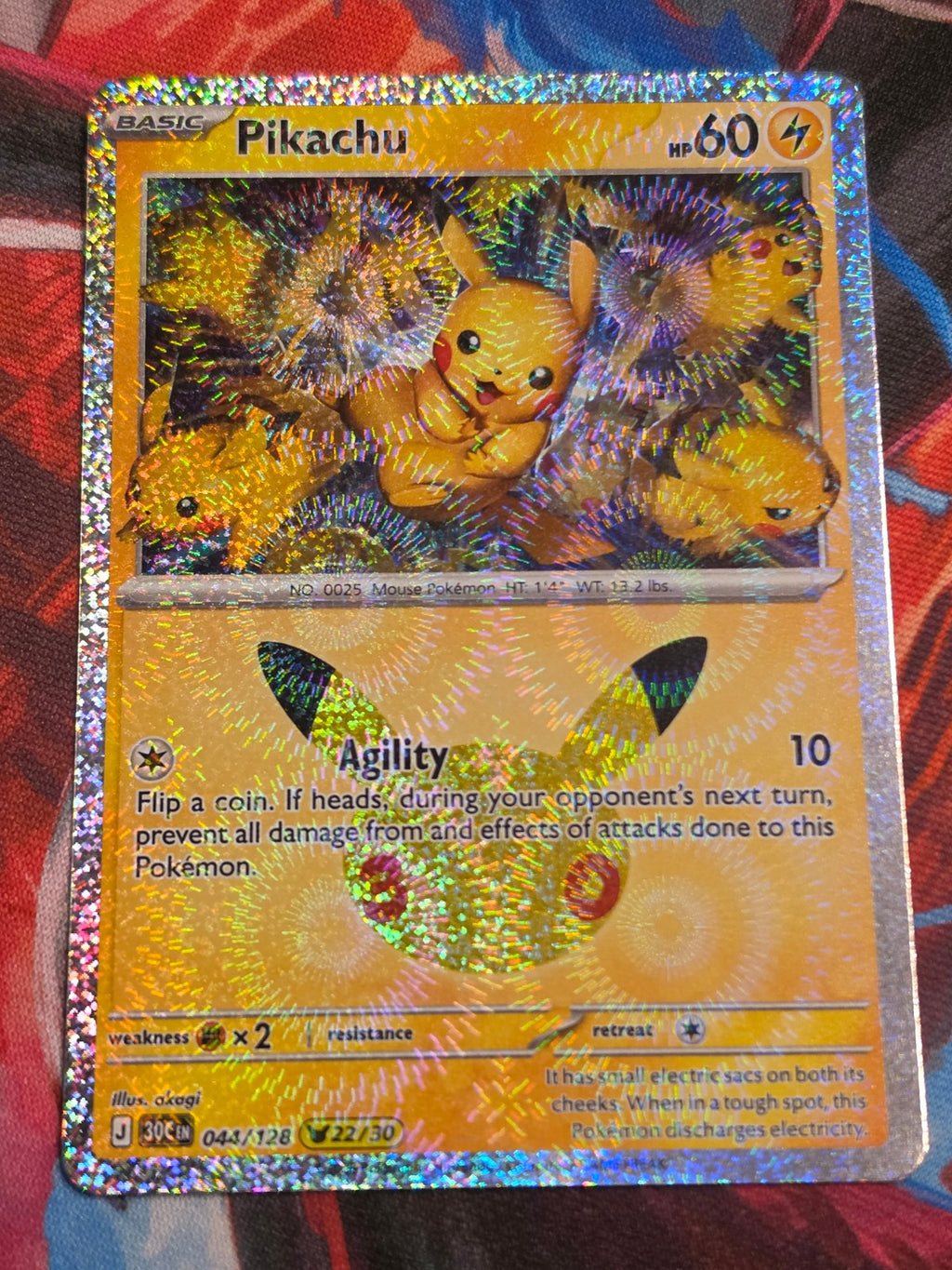 Pikachu Rare ME: 30th Celebration 044/128 NM Pokemon