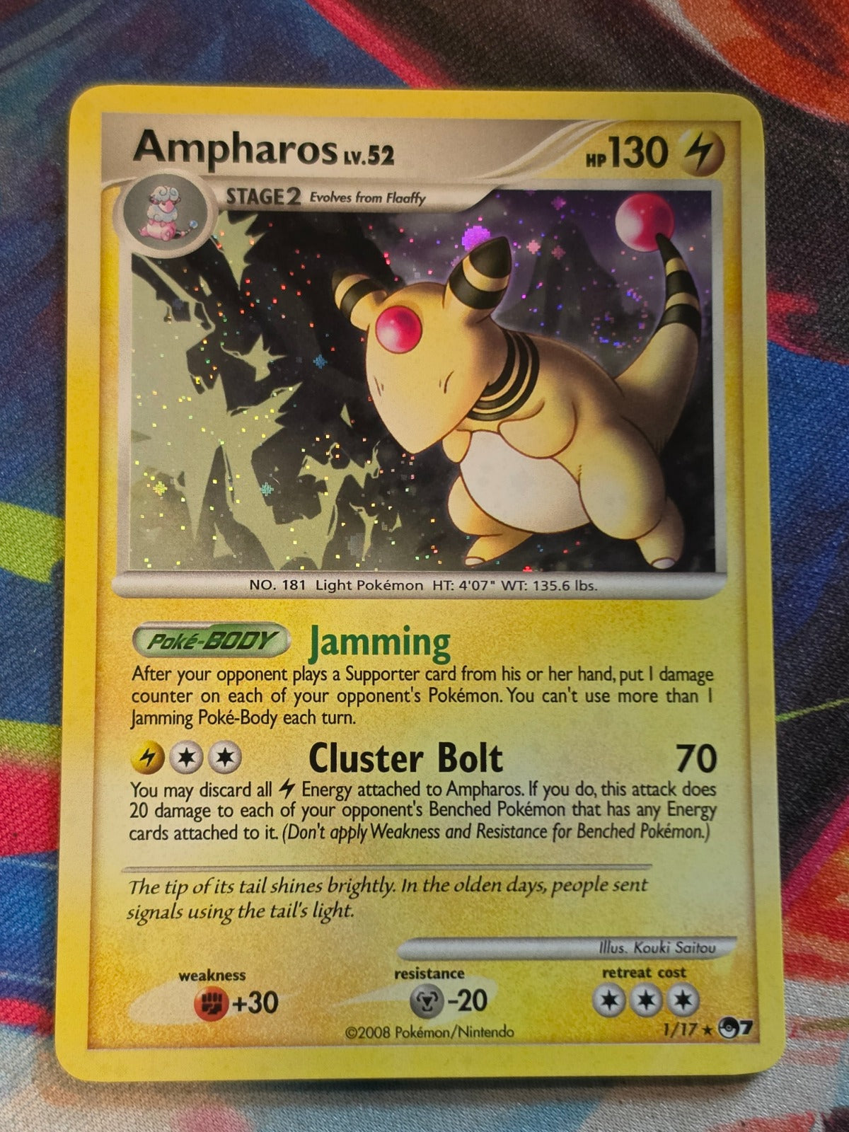 Ampharos Rare POP Series 7 001/017 NM Pokemon