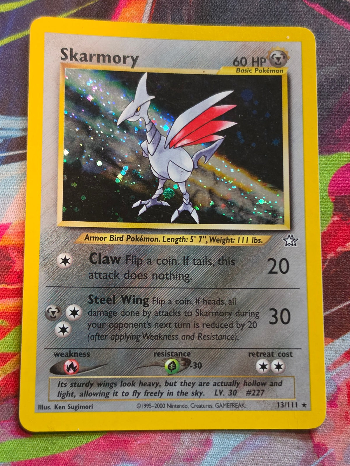 Skarmory Holo Rare Unlimited Neo Genesis 013/111 MP Pokemon