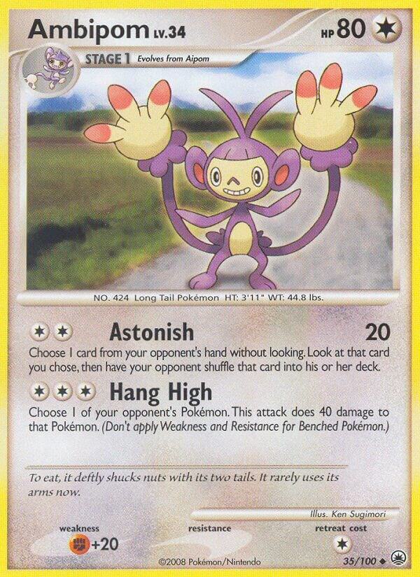 Ambipom - 35/100 - Majestic Dawn - Uncommon - Reverse Holo - LP-/MP+ Pokemon