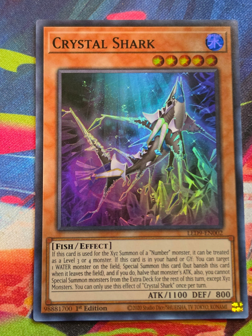 Crystal Shark Super Rare Legendary Duelists: Duels From the Deep LED9-EN002 LP