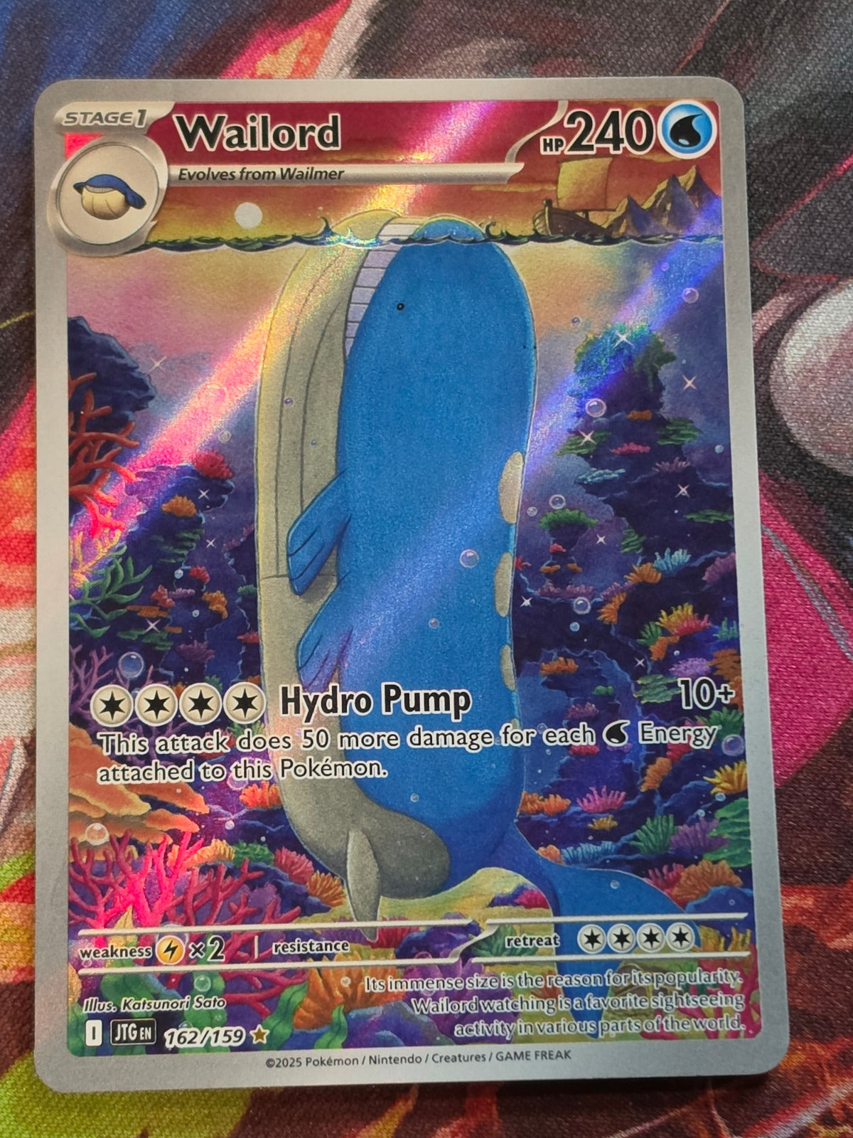 Wailord Illustration Rare Journey Together 162/159 NM Pokemon