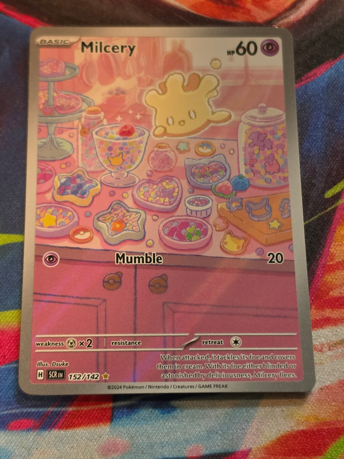 Milcery Illustration Rare Stellar Crown 152/142 NM Pokemon