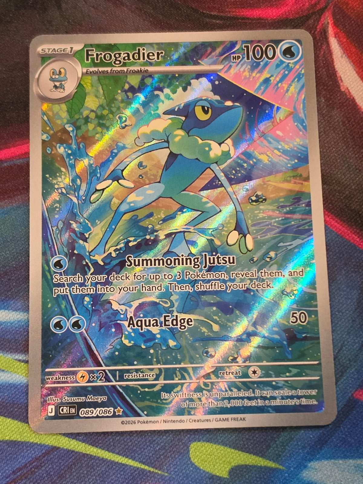 Frogadier Illustration Rare Chaos Rising 089/086 NM Pokemon