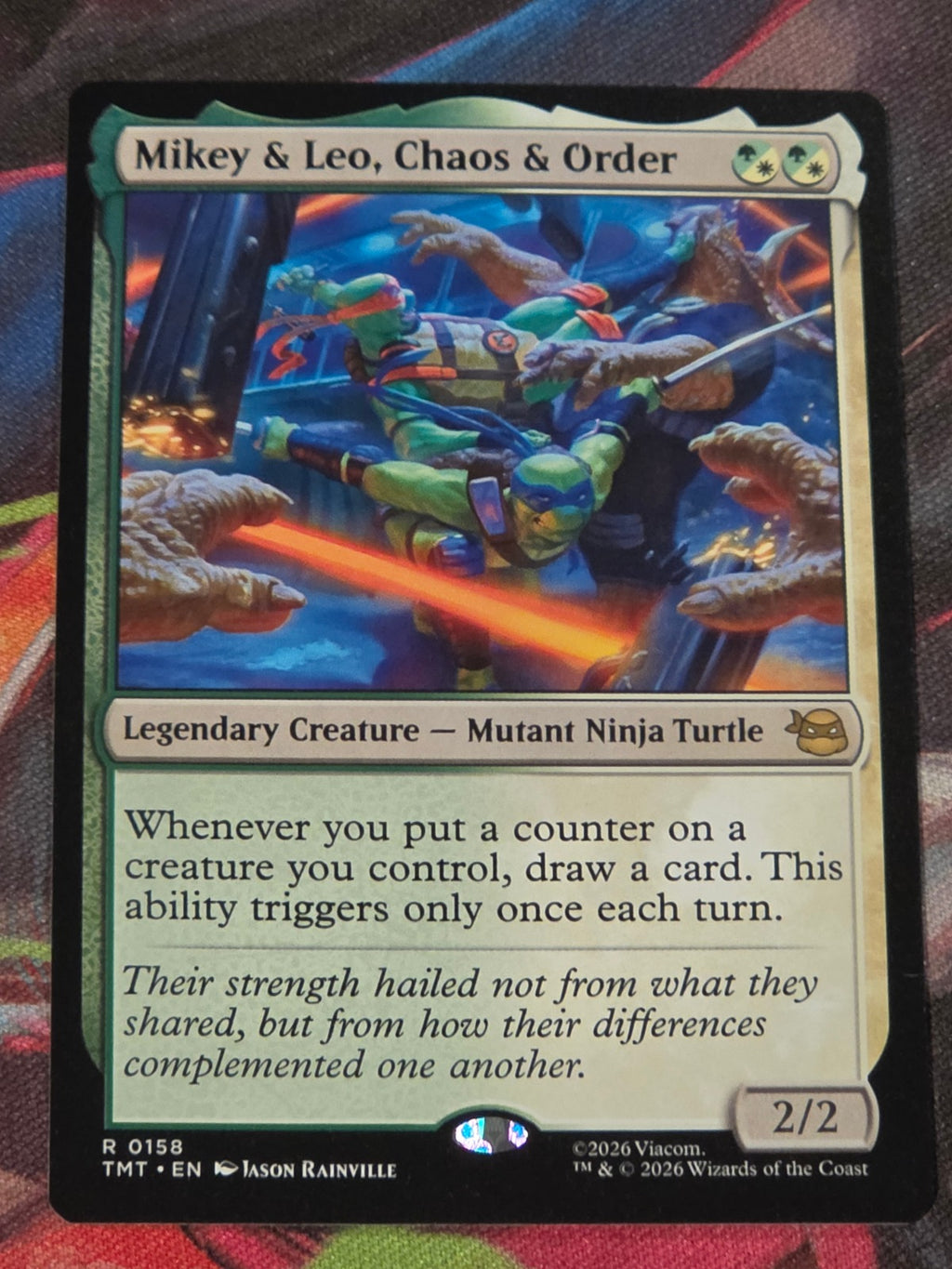 Mikey & Leo, Chaos & Order - 158 - Teenage Mutant Ninja Turtles - R - NM MTG