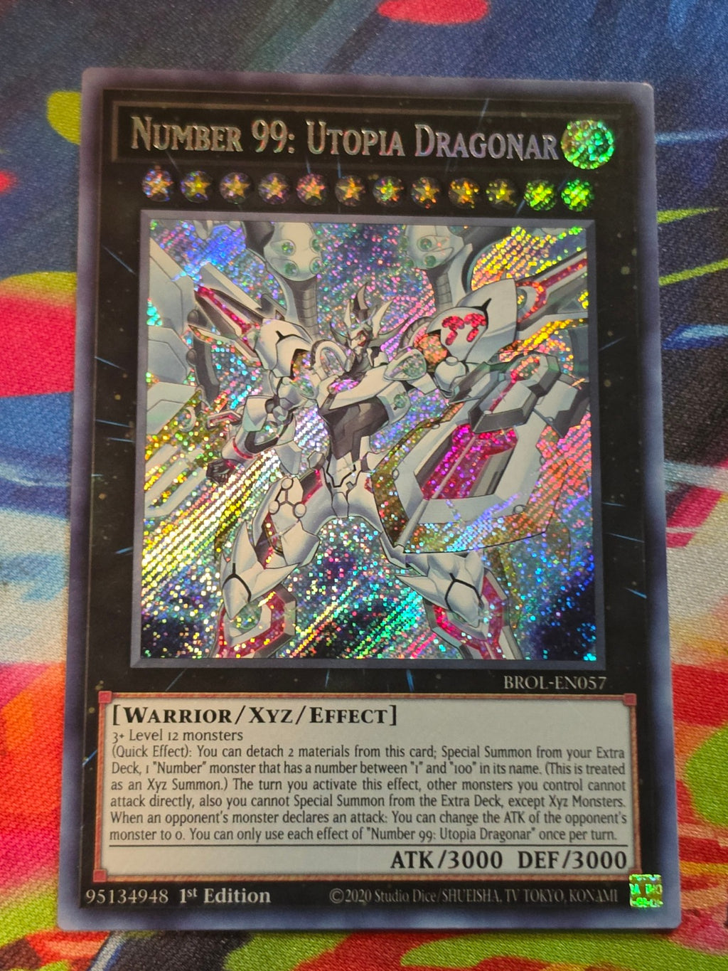 Number 99: Utopia Dragonar Secret Rare Brothers of Legend BROL-EN057 LP