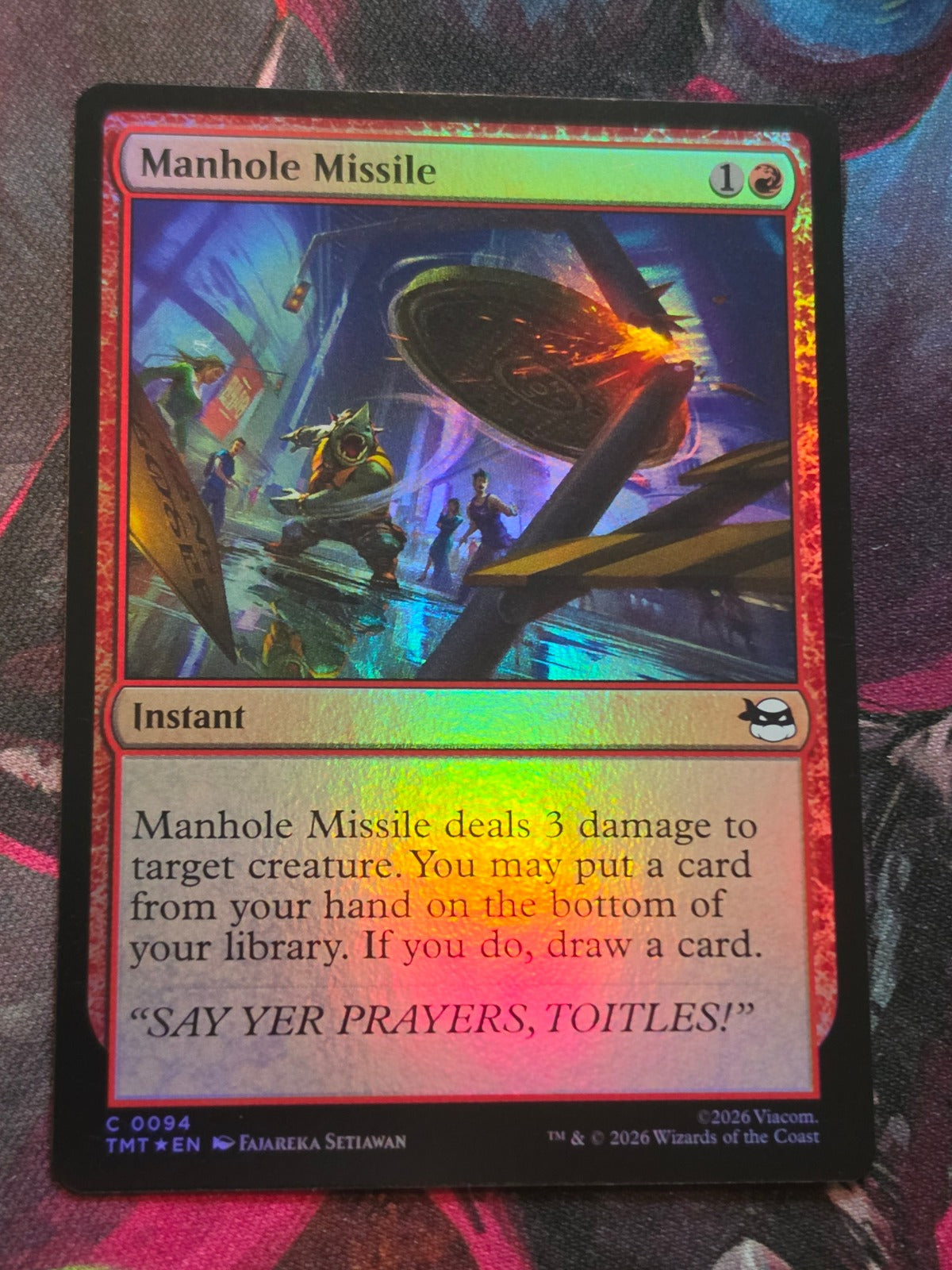 Manhole Missile - 94 - Teenage Mutant Ninja Turtles - C - Foil - NM MTG
