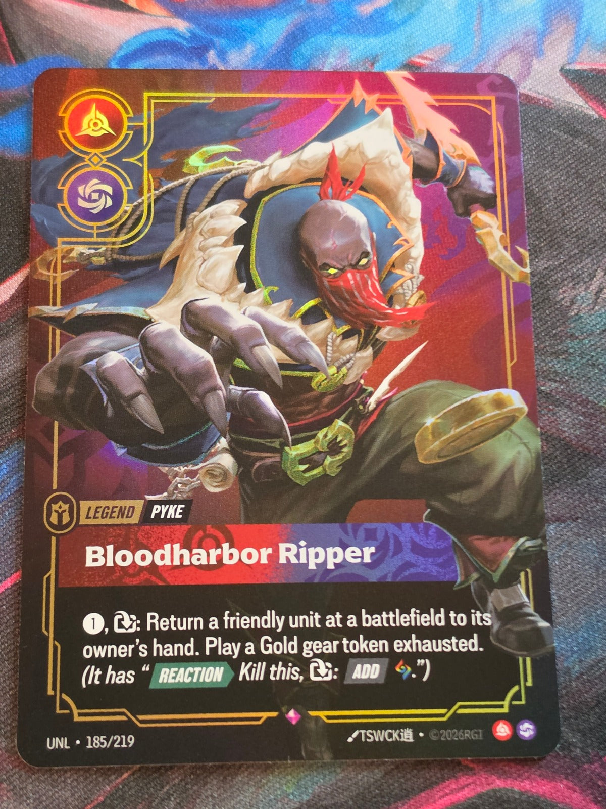 Pyke, Bloodharbor Ripper - 185/219 - Unleashed - Rare - NM