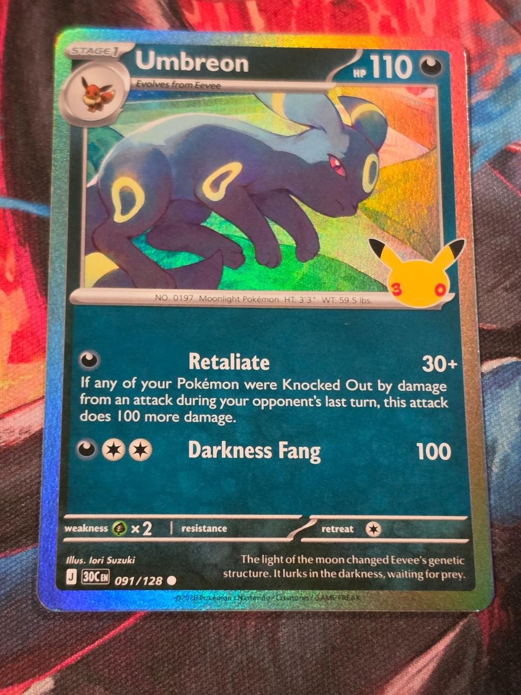 Umbreon - 091/128 - ME: 30th Celebration - Common - NM - Pokemon