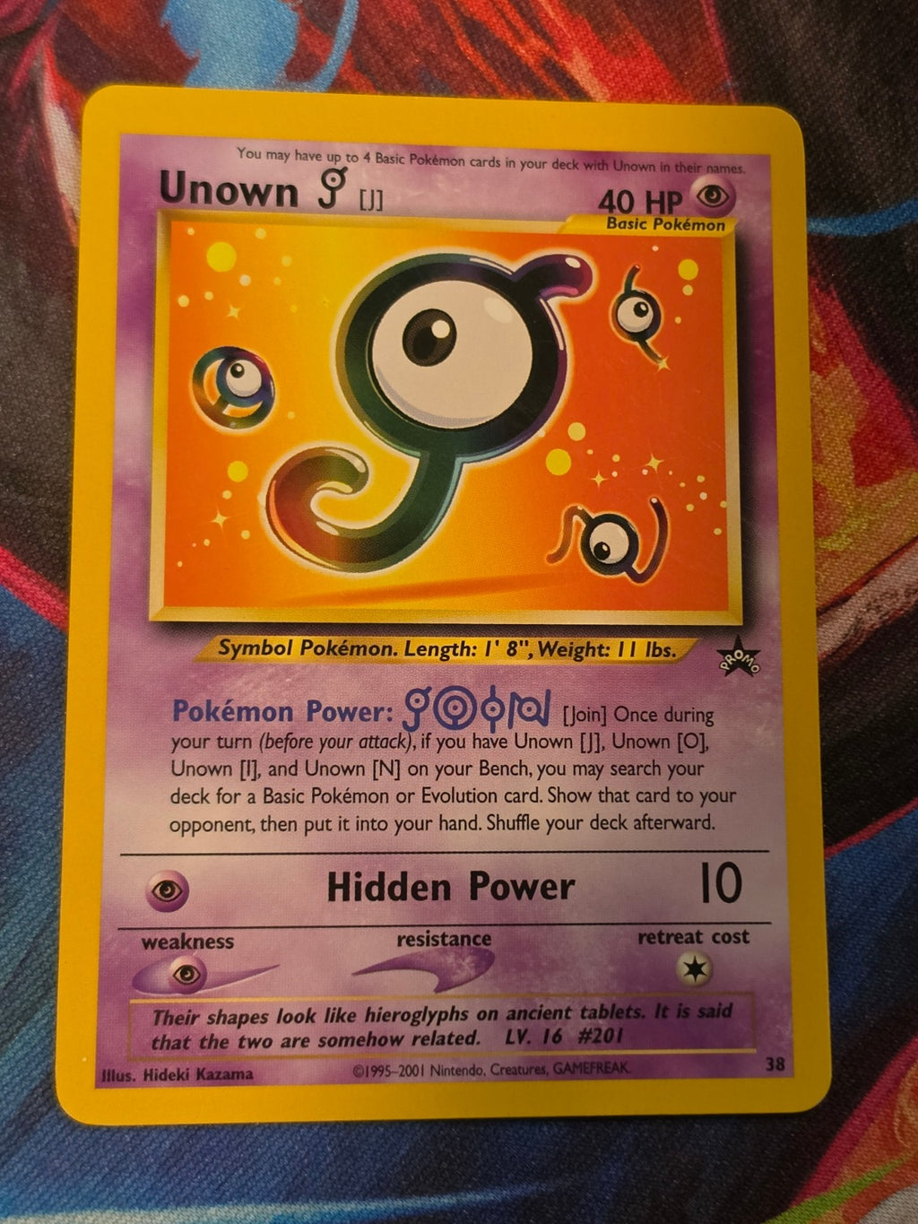 Unown [J] Promo WotC Promo 38/53 LP Pokemon