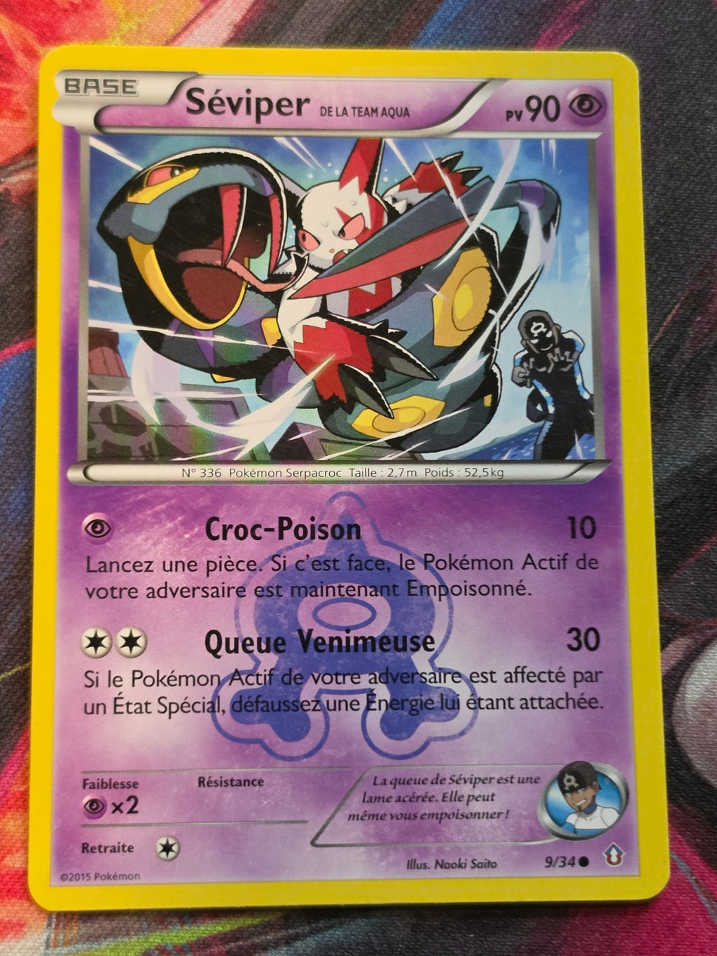 Team Aqua's Seviper - 9/34 - Double Crisis - Common - LP - French Pokemon