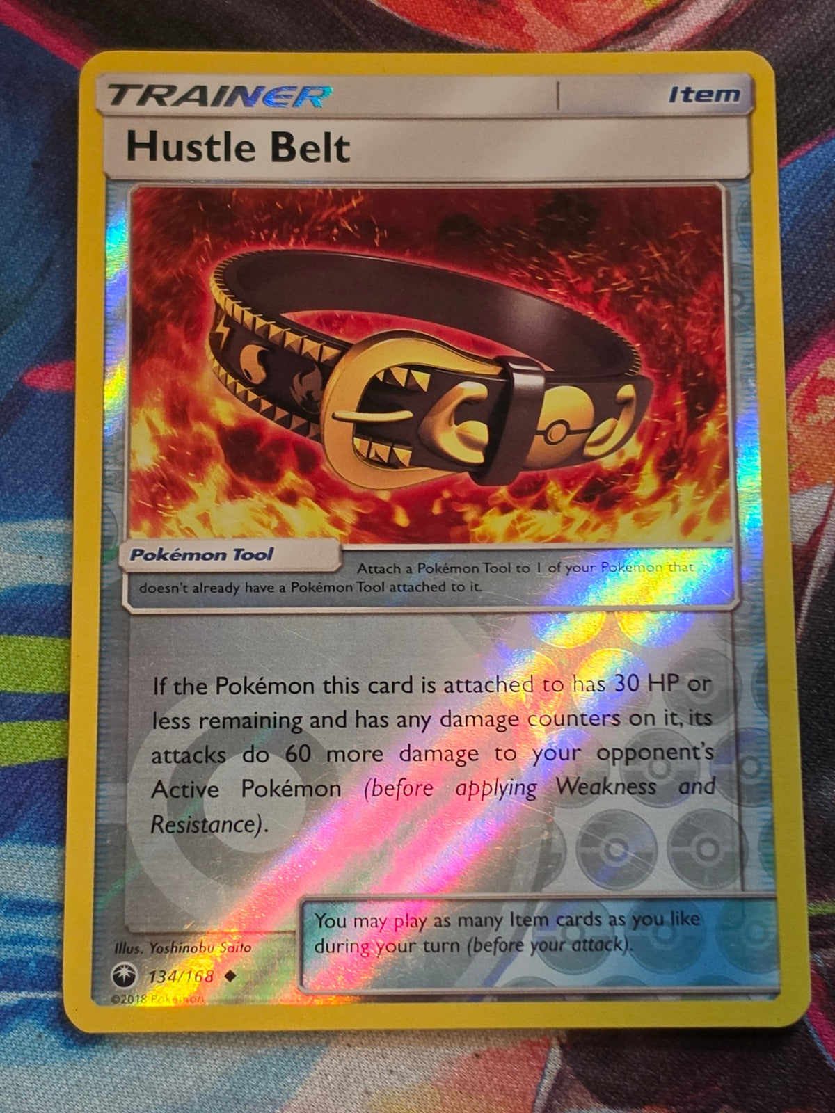 Hustle Belt - 134/168 - SM - Celestial Storm - Uncommon - Reverse Holo - LP Pokemon
