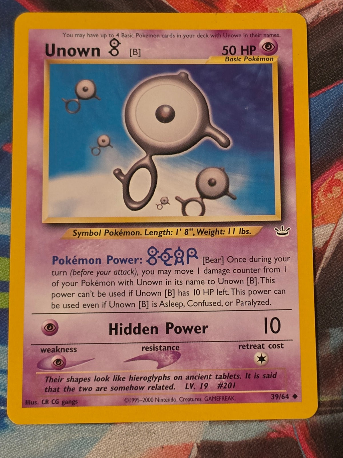 Unown [B] - 39/64 - Neo Revelation - Uncommon - Unlimited - LP+ Pokemon