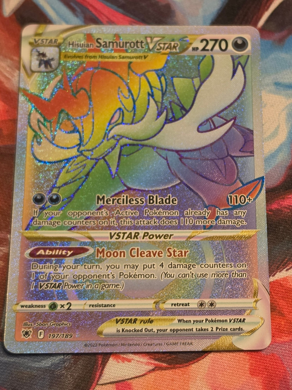 Hisuian Samurott VSTAR (Secret) Secret Rare SWSH10: Astral Radiance 197/189 NM Pokemon