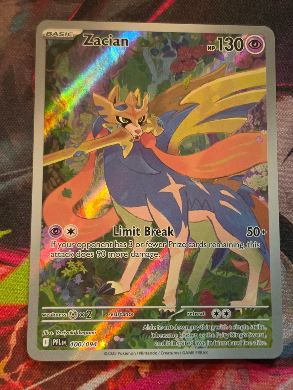 Zacian Illustration Rare Phantasmal Flames 100/094 NM Pokemon
