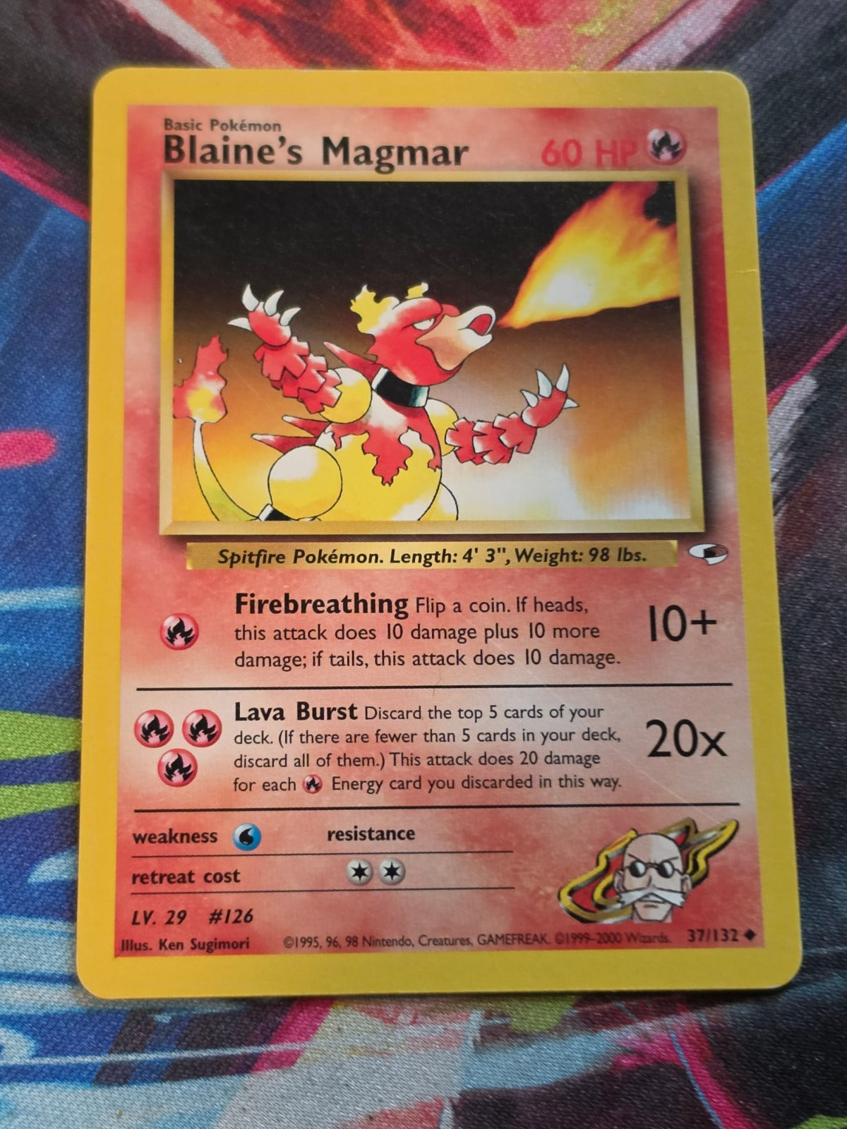 Blaine's Magmar - 037/132 - Gym Heroes - Uncommon - Unlimited - LP+ Pokemon