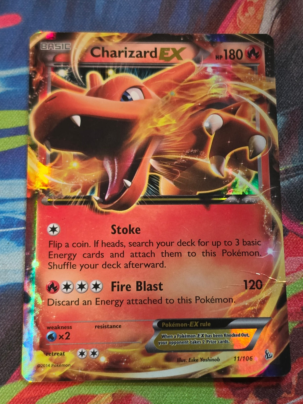 Charizard EX Ultra Rare XY - Flashfire 11/106 MP *Crease bottom right Pokemon