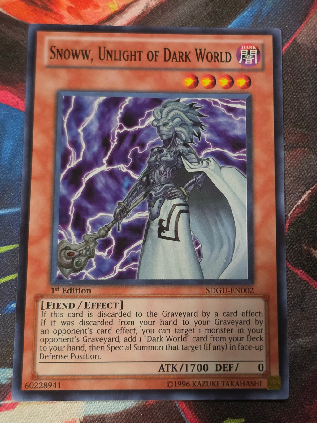 Snoww, Unlight of Dark World Super Rare Structure Deck: Gates of the Underworld SDGU-EN002 LP