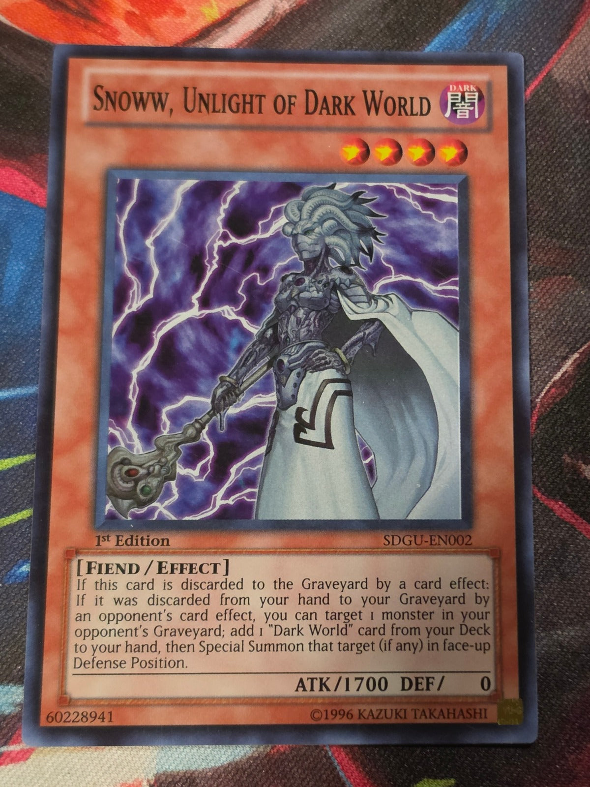 Snoww, Unlight of Dark World Super Rare Structure Deck: Gates of the Underworld SDGU-EN002 LP