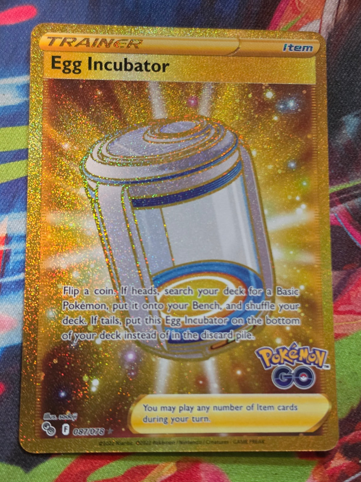 Egg Incubator (Secret) Secret Rare Pokemon GO 087/078 NM Pokemon