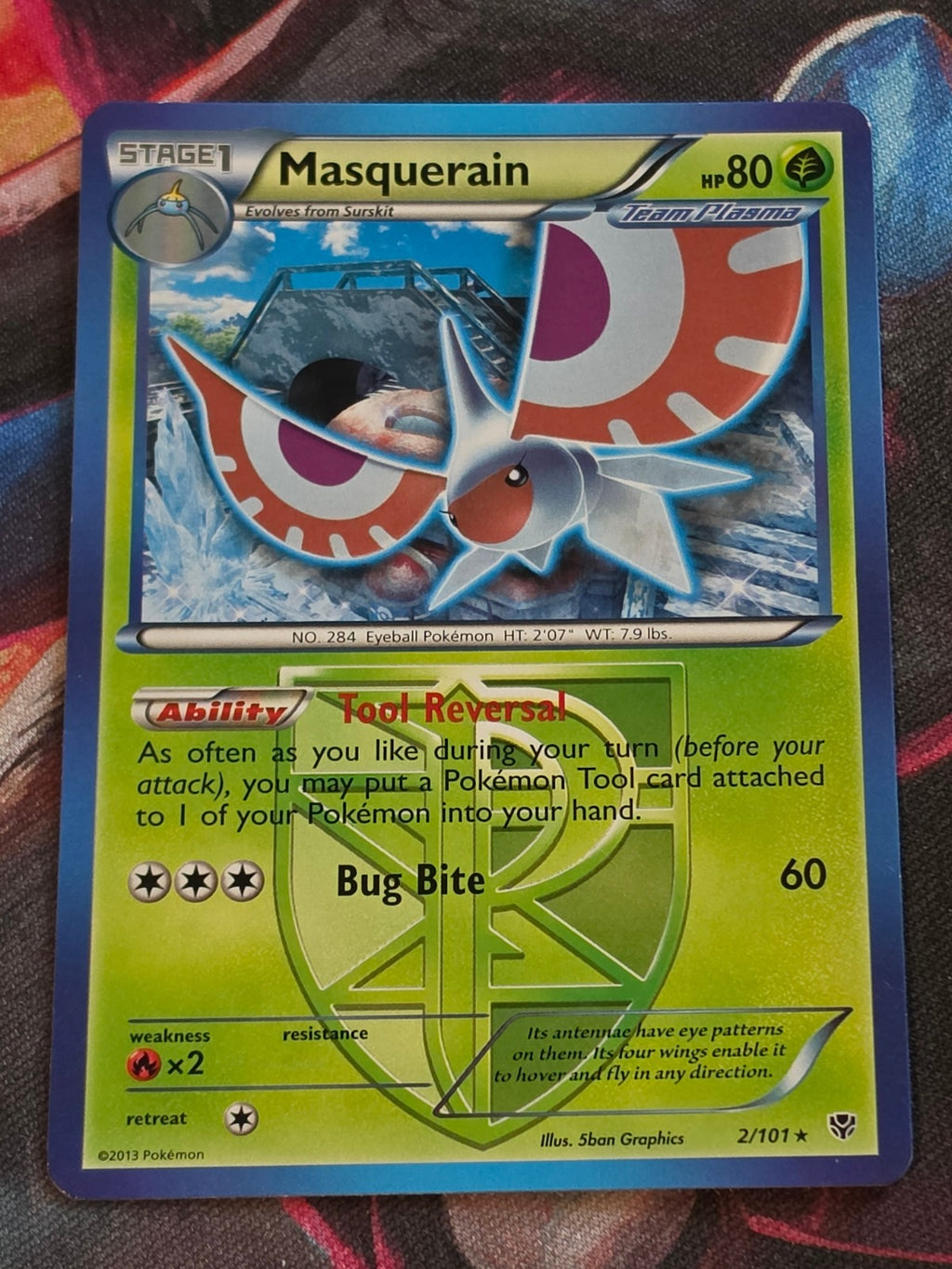 Masquerain (Team Plasma) - 2/101 - Plasma Blast - Rare - NM - Pokemon