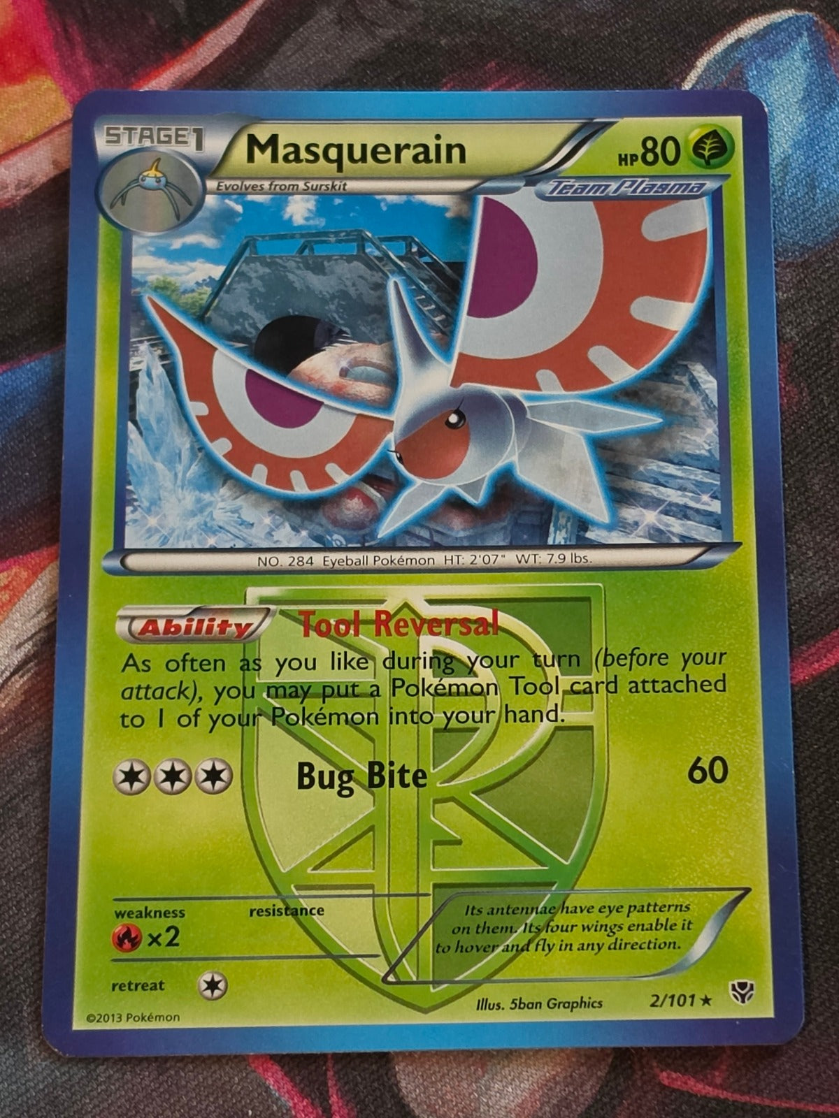 Masquerain (Team Plasma) - 2/101 - Plasma Blast - Rare - NM - Pokemon