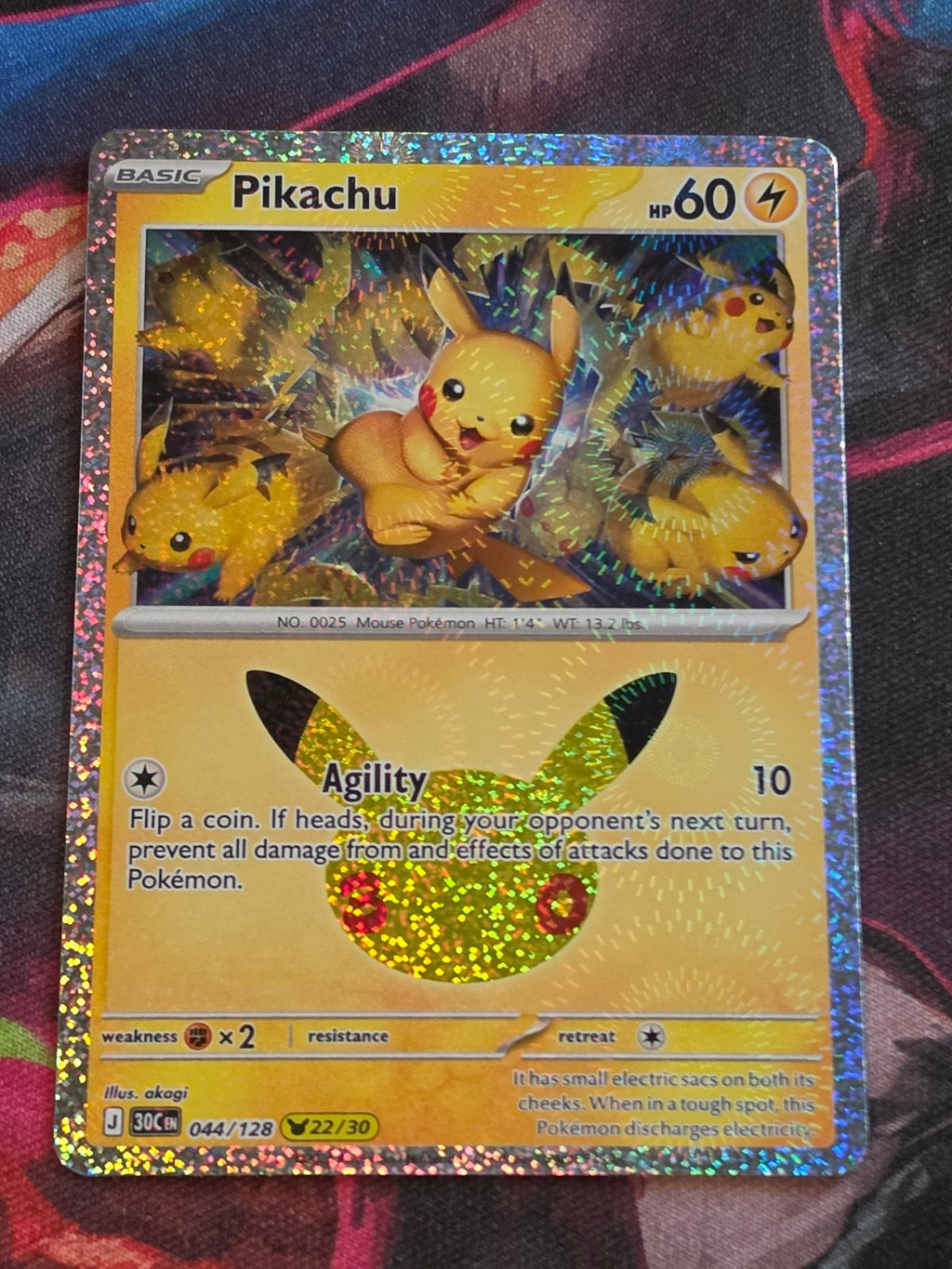Pikachu - 044/128 - ME: 30th Celebration - Pikachu Rare - NM - Pokemon