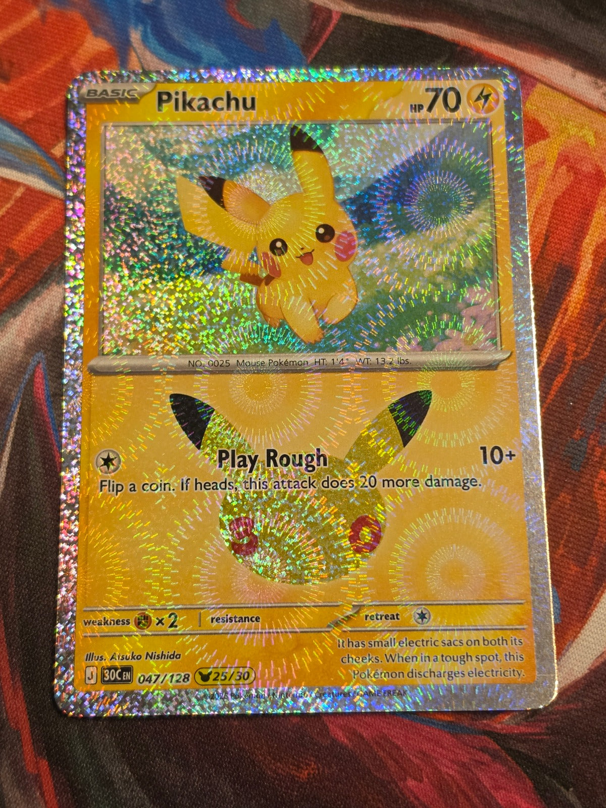 Pikachu Rare ME: 30th Celebration 047/128 NM Pokemon