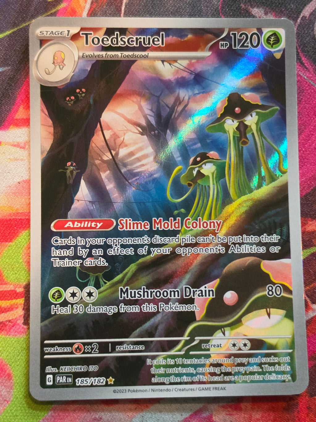 Toedscruel Illustration Rare SV04: Paradox Rift 185/182 NM Pokemon