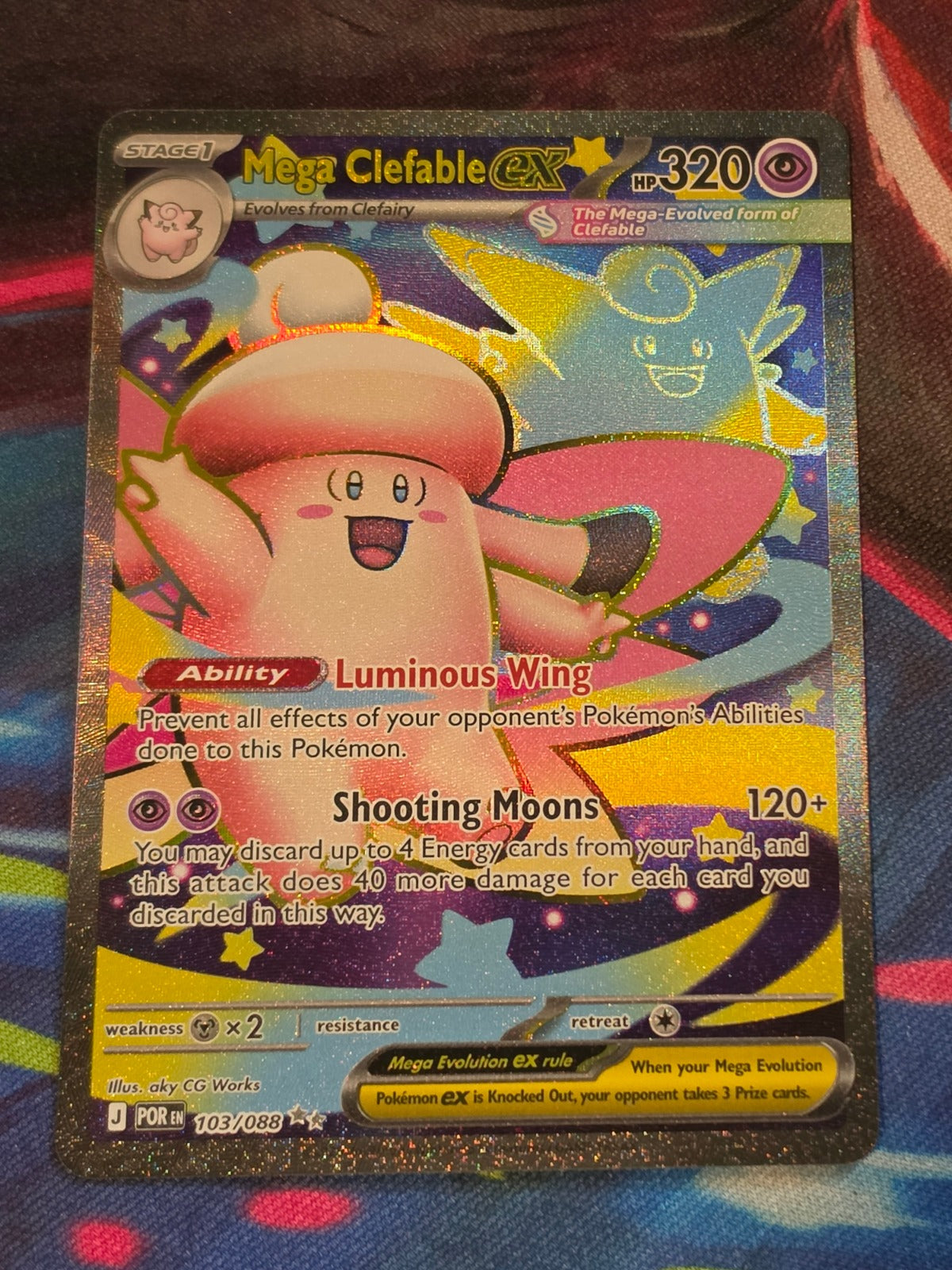 Mega Clefable ex Ultra Rare Perfect Order 103/088 NM Pokemon