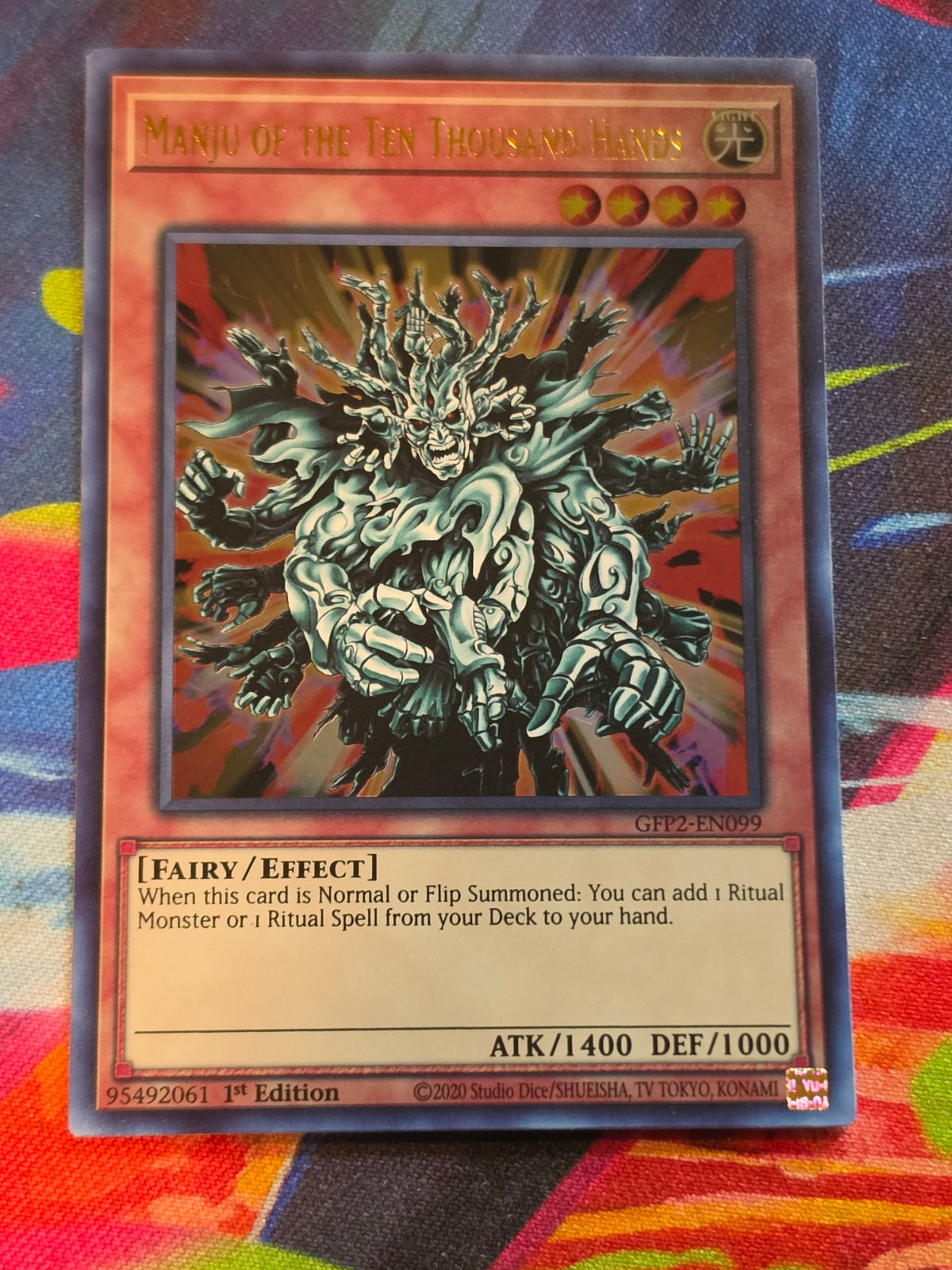 Manju of the Ten Thousand Hands Ultra Rare Ghosts From the Past: The 2nd Haunting GFP2-EN099 LP