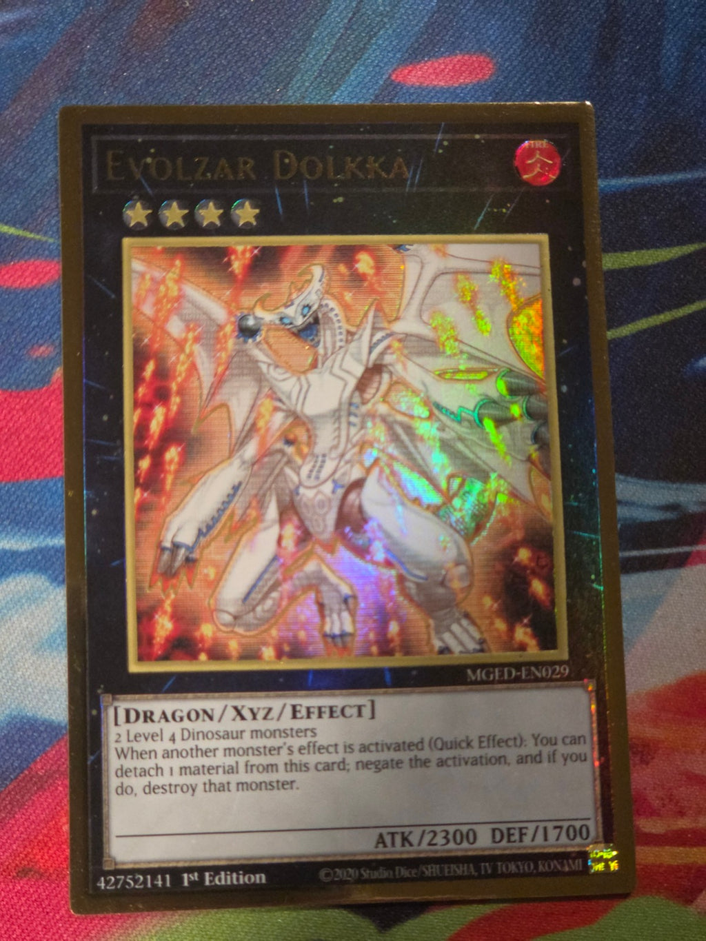 Evolzar Dolkka Premium Gold Rare Maximum Gold: El Dorado MGED-EN029 1st Edition LP Yu-Gi-Oh!