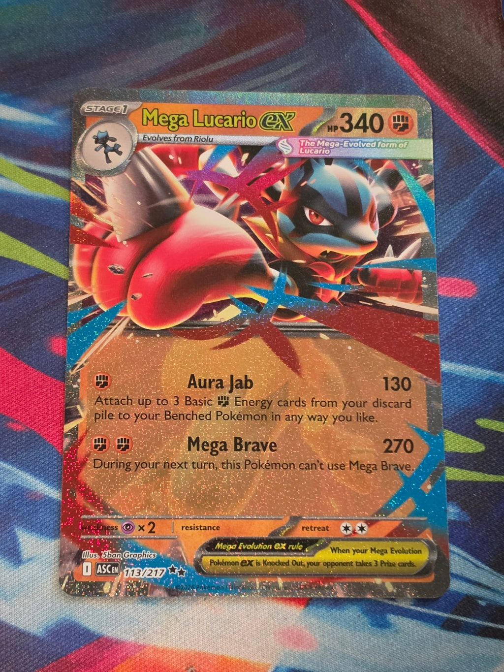 Mega Lucario ex Double Rare ME: Ascended Heroes 113/217 NM