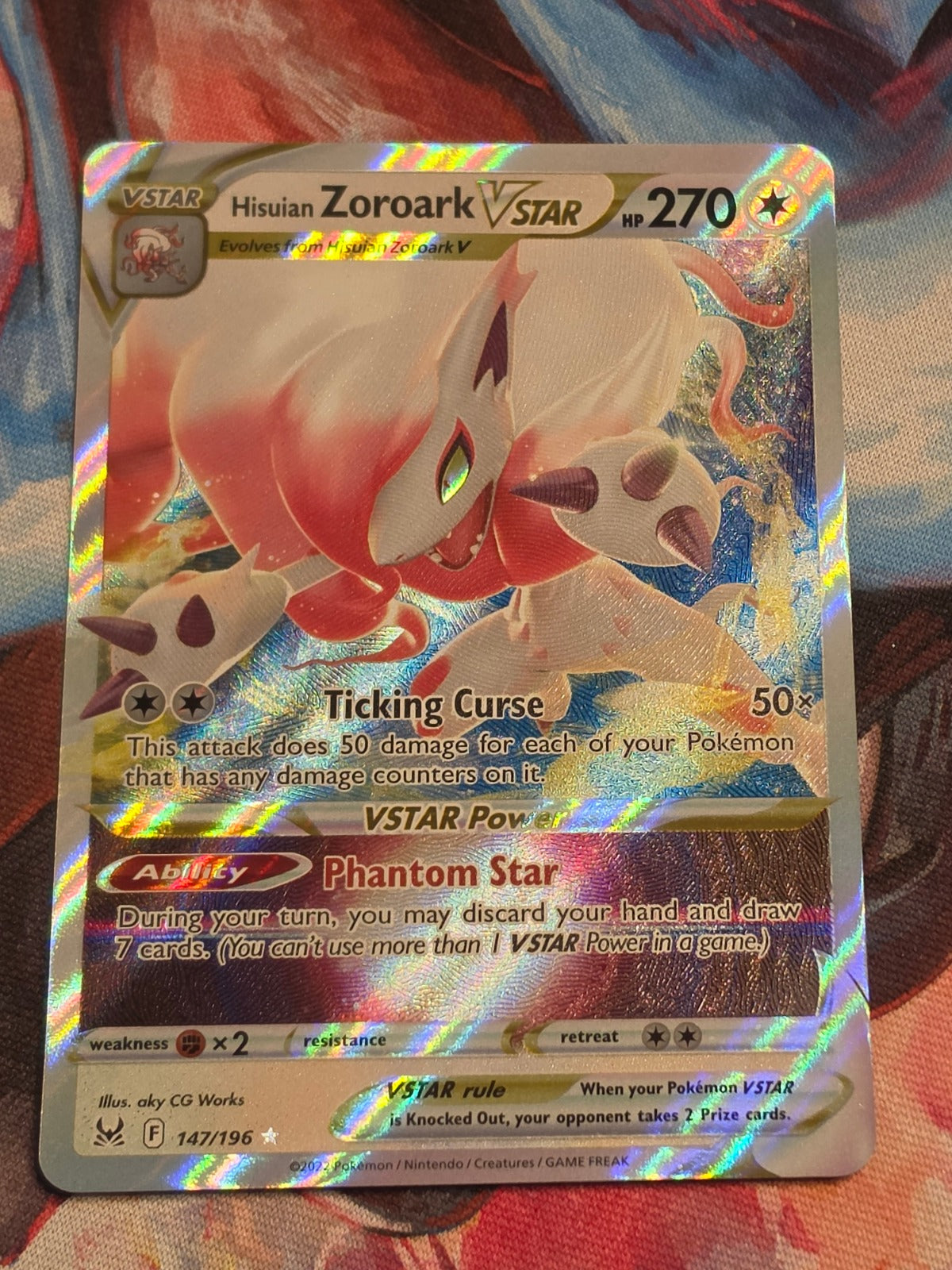 Hisuian Zoroark VSTAR Ultra Rare SWSH11: Lost Origin 147/196 NM Pokemon