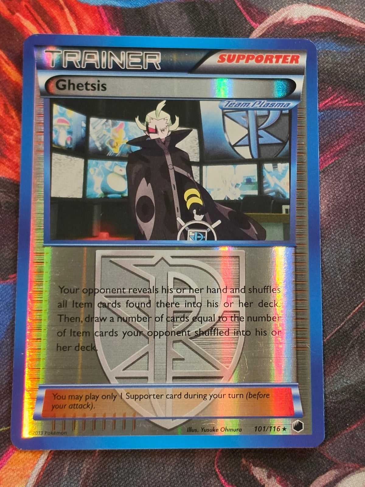 Ghetsis (Team Plasma) - 101/116 - Plasma Freeze - Holo Rare - Reverse Holo - LP - Pokemon