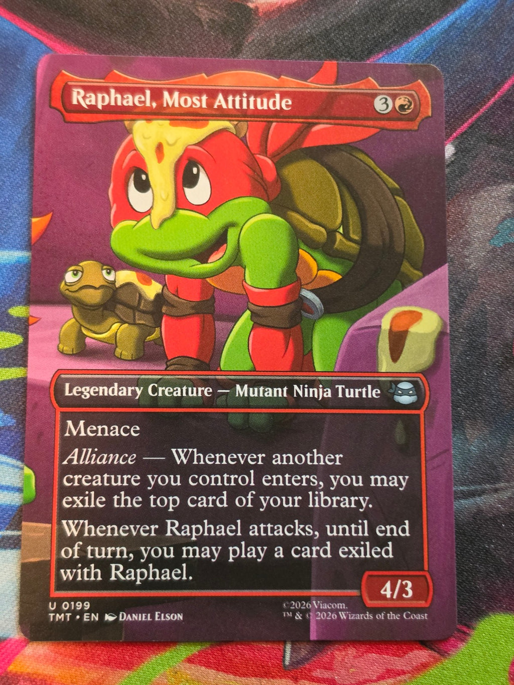 Raphael, Most Attitude (Borderless) - 199 - Teenage Mutant Ninja Turtles - U - NM - MTG