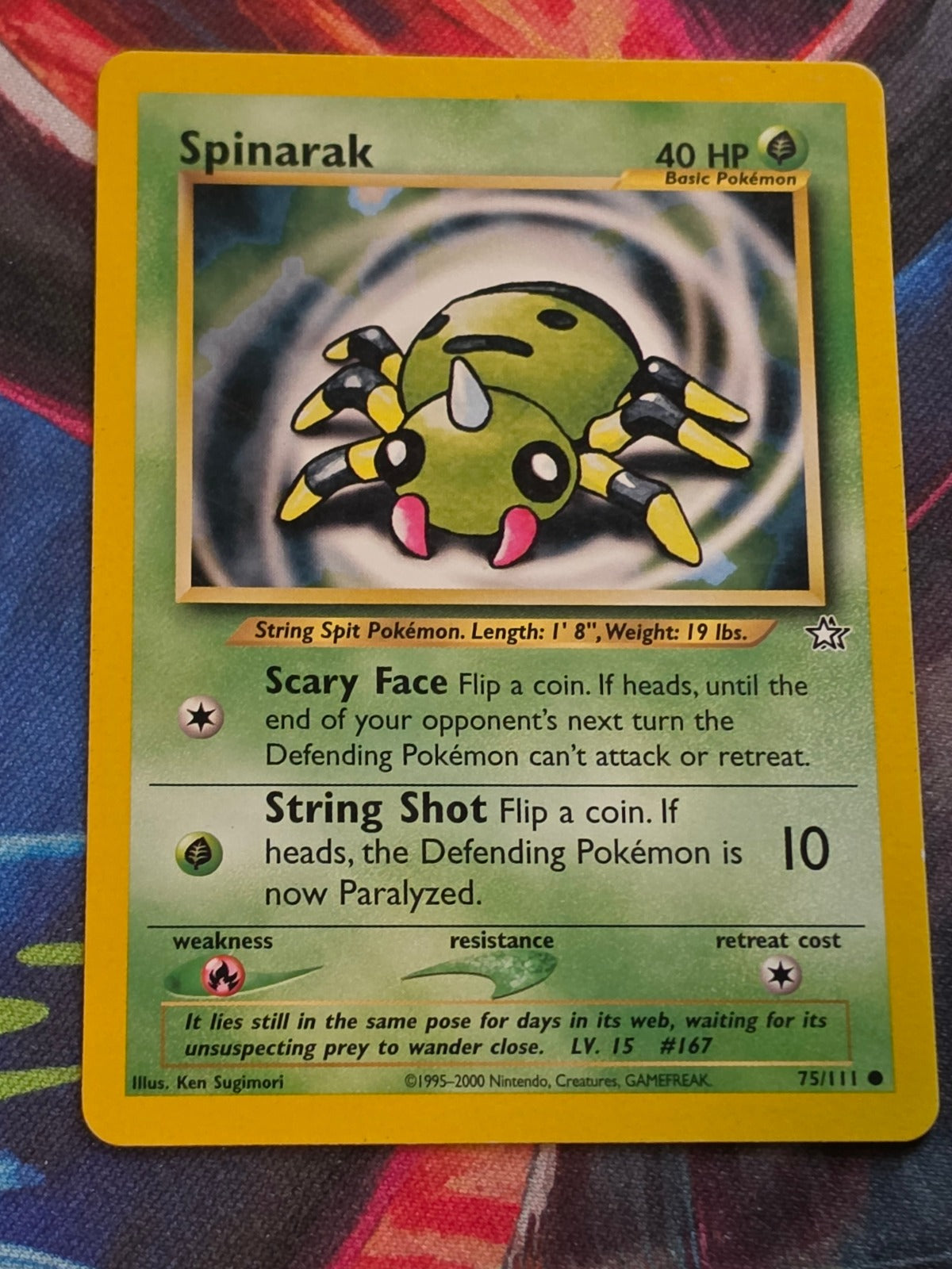 Spinarak - 075/111 - Neo Genesis - Common - Unlimited - NM-/LP+ Pokemon