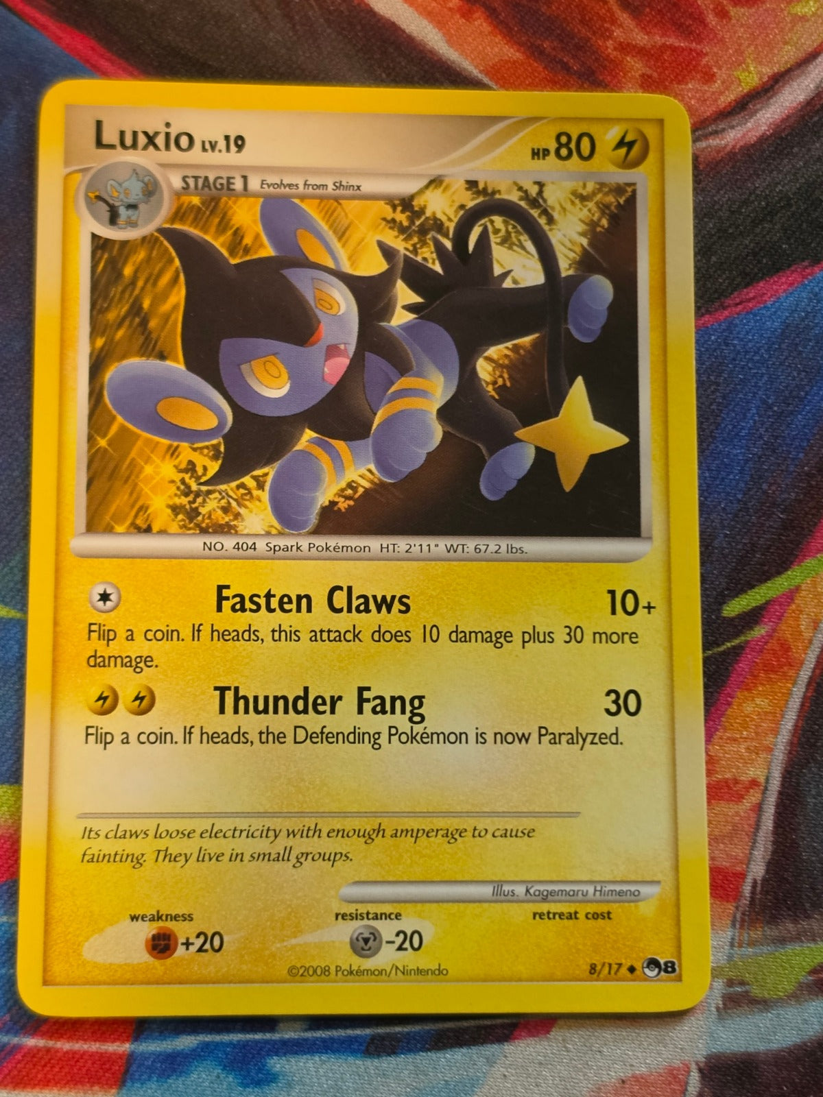 Luxio Uncommon POP Series 8 008/017 LP Pokemon
