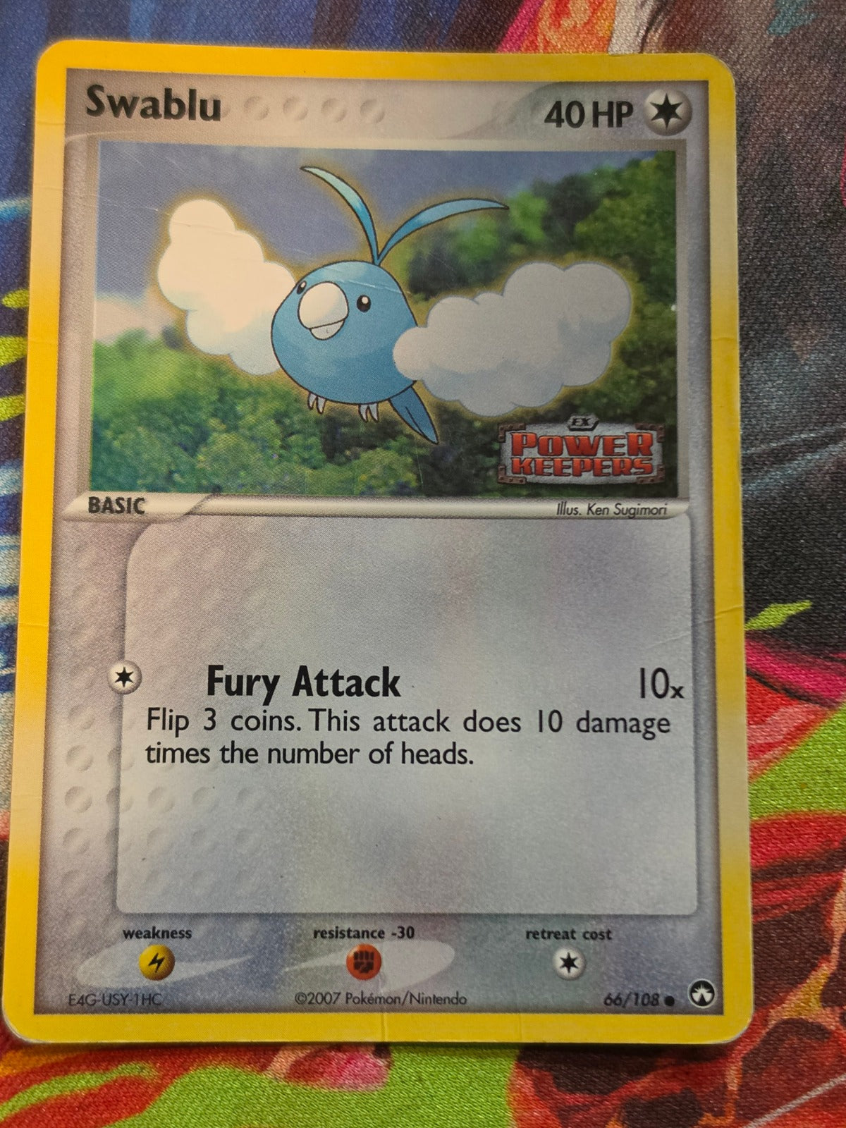 Swablu Common Reverse Holo EX Power Keepers 66/108 DMG Pokemon