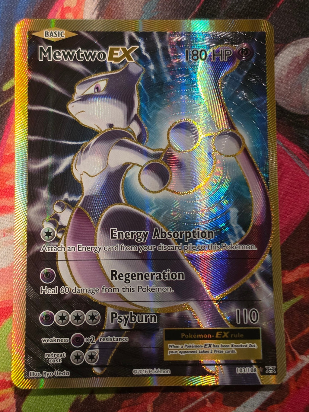 Mewtwo EX (Full Art) Ultra Rare XY - Evolutions 103/108 LP+ Pokemon