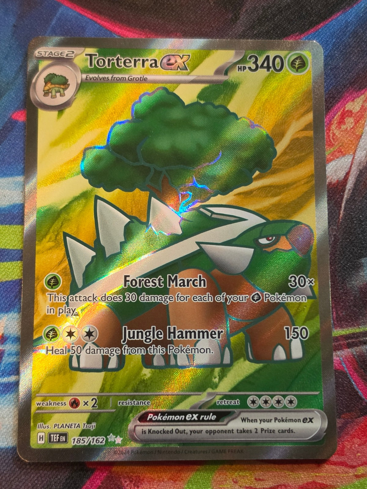 Torterra ex Ultra Rare SV05: Temporal Forces 185/162 NM Pokemon