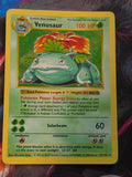 Venusaur Holo Rare Base Set Shadowless 015/102 MP Pokemon