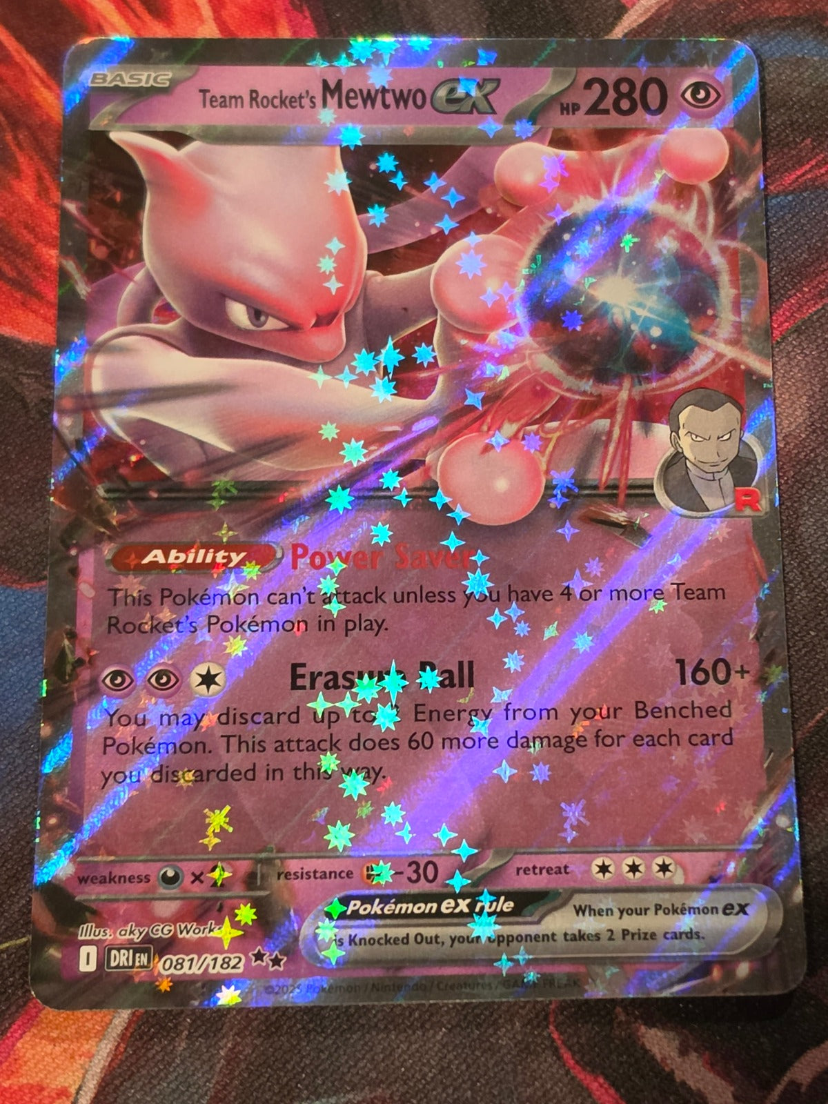 Team Rocket's Mewtwo ex - 081/182 - SV10: Destined Rivals - Double Rare - NM Pokemon