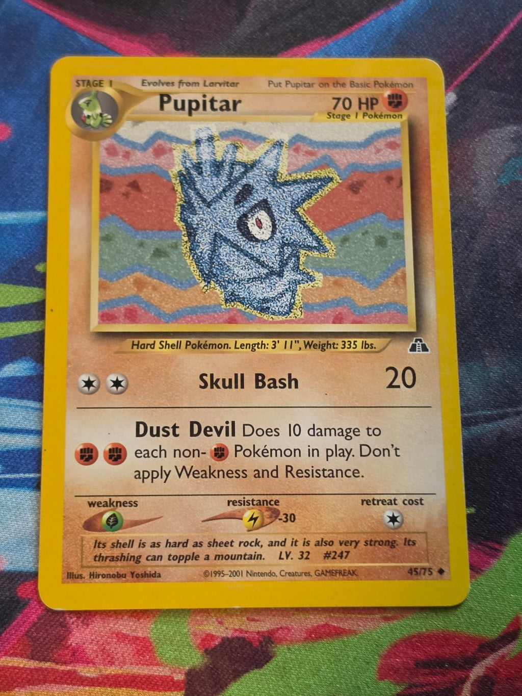Pupitar - 45/75 - Neo Discovery - Uncommon - Unlimited - LP Pokemon