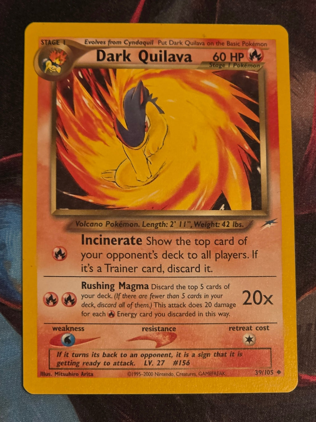 Dark Quilava - 039/105 - Neo Destiny - Uncommon - Unlimited - LP Pokemon