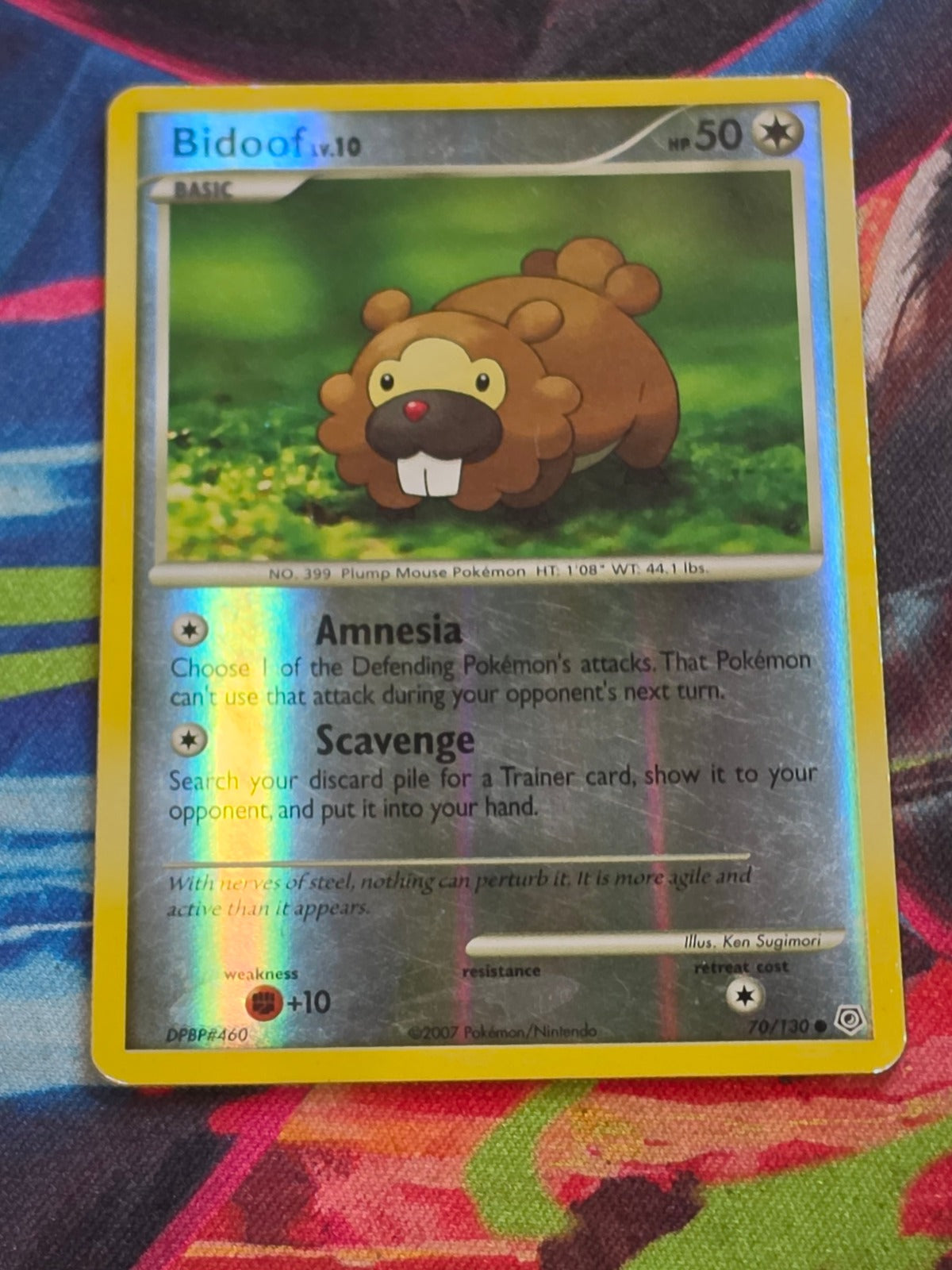 Bidoof - 70/130 - Diamond and Pearl - Common - Reverse Holo - LP Pokemon