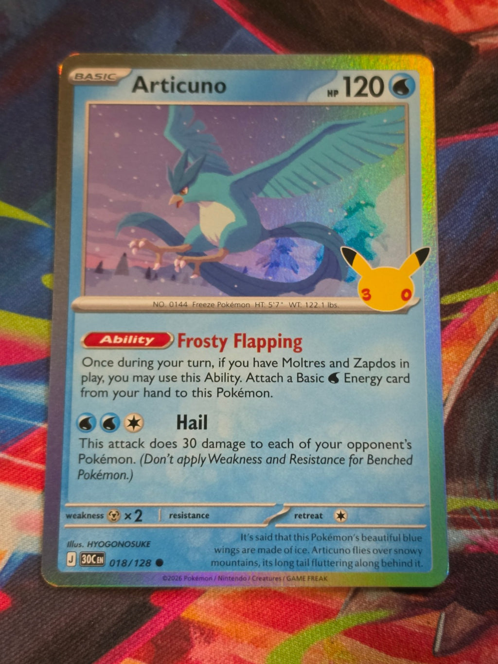Articuno Common ME: 30th Celebration 018/128 NM Pokemon