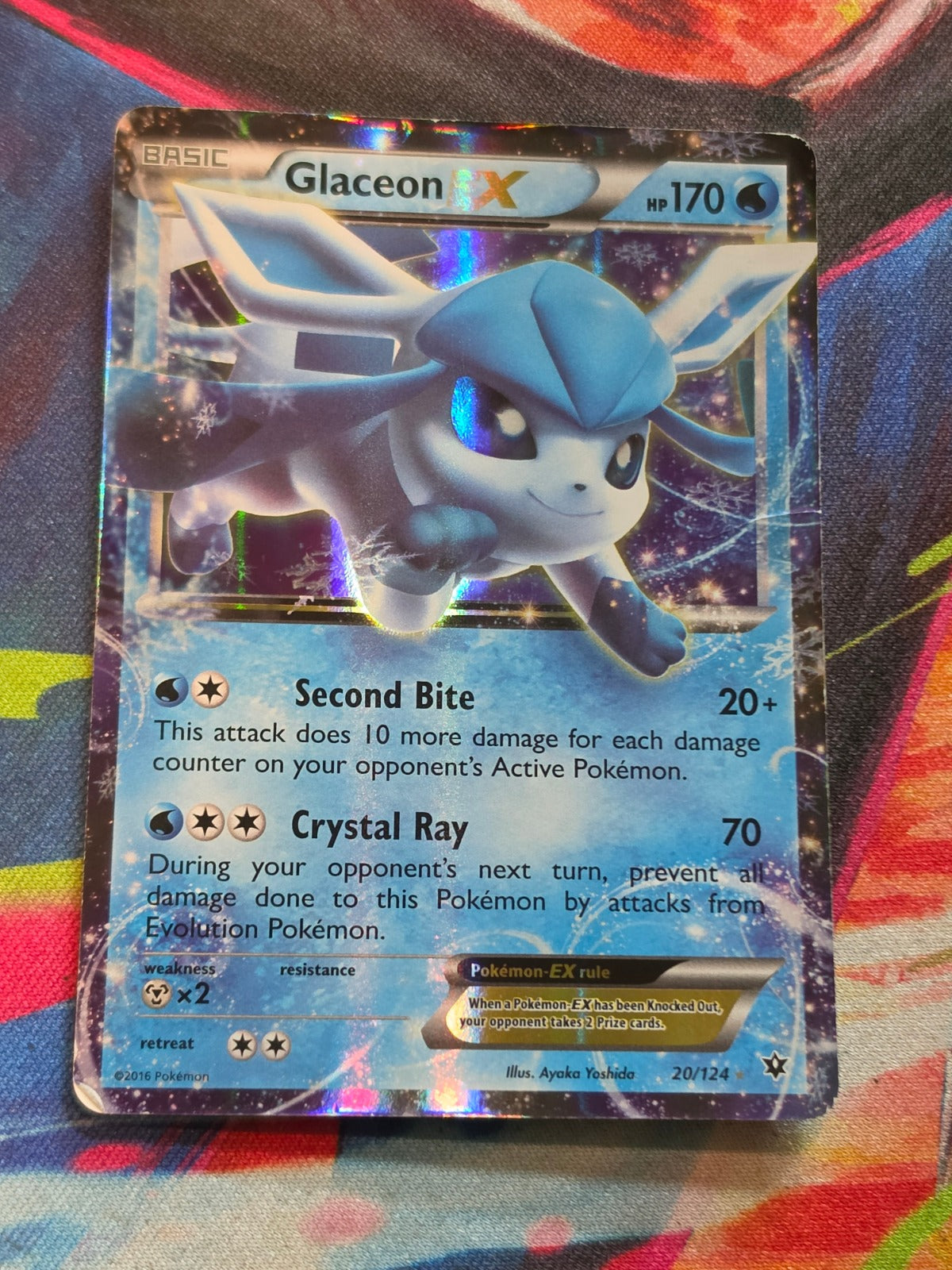 Glaceon EX Ultra Rare XY - Fates Collide 20/124 HP Pokemon